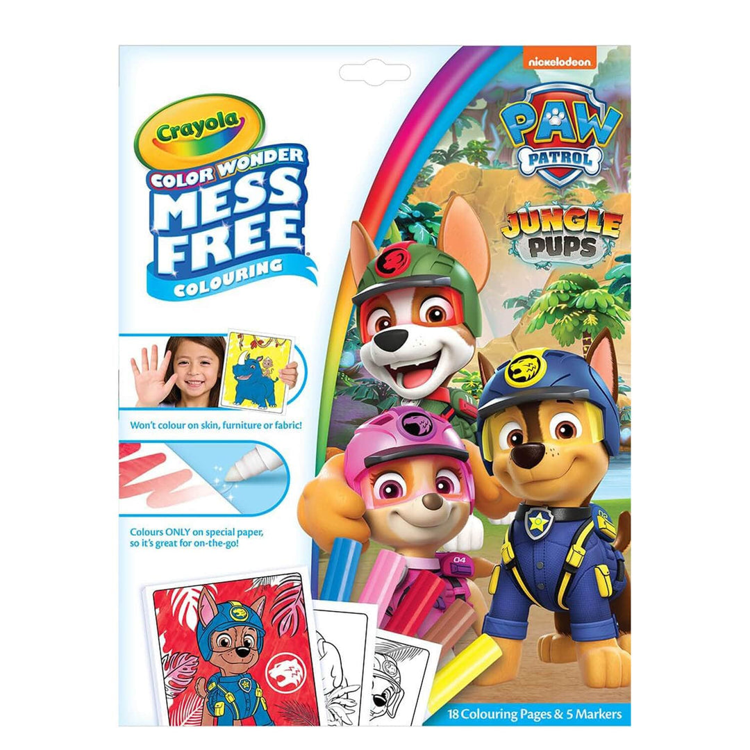 Paw Patrol Jungle Pups 18 Colouring pages with 5 Mess Free Markers