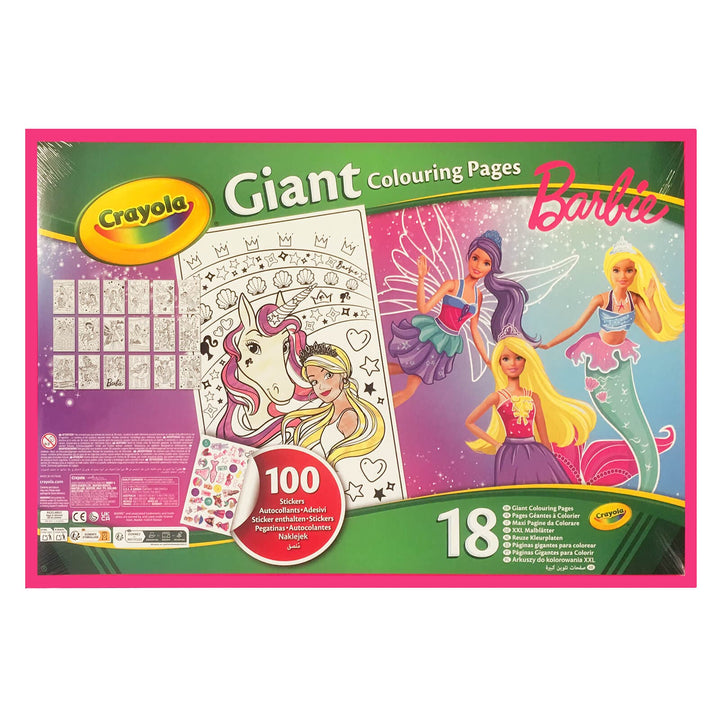 Barbie giant colouring pages with stickers