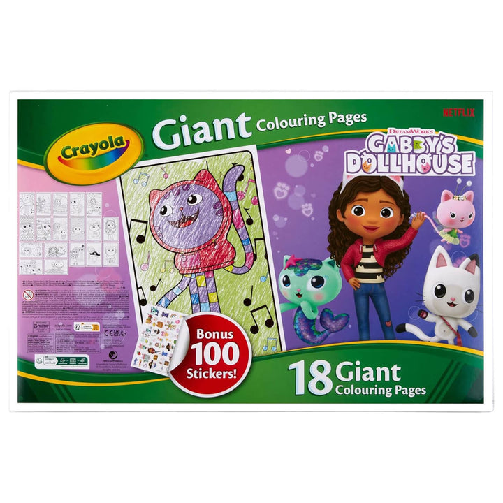 Gabby's Dollhouse giant colouring pages with stickers