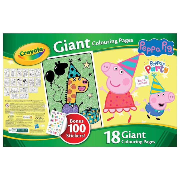 Peppa Pig Party giant colouring pages with stickers