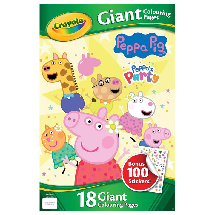 Peppa Pig Party giant colouring pages with stickers
