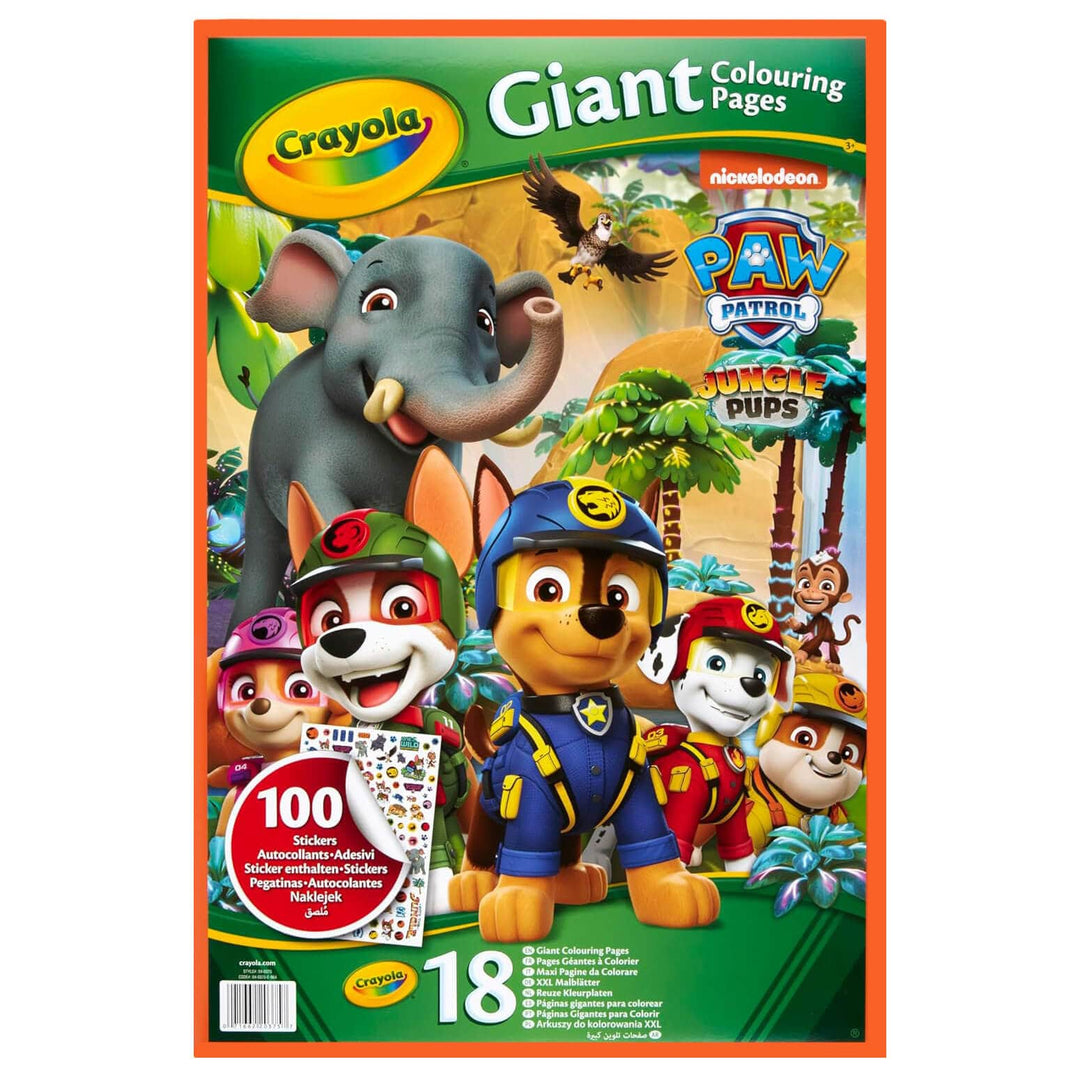 PAW Patrol Jungle Pups giant colouring pages with stickers