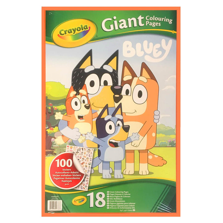 Bluey giant colouring pages with stickers