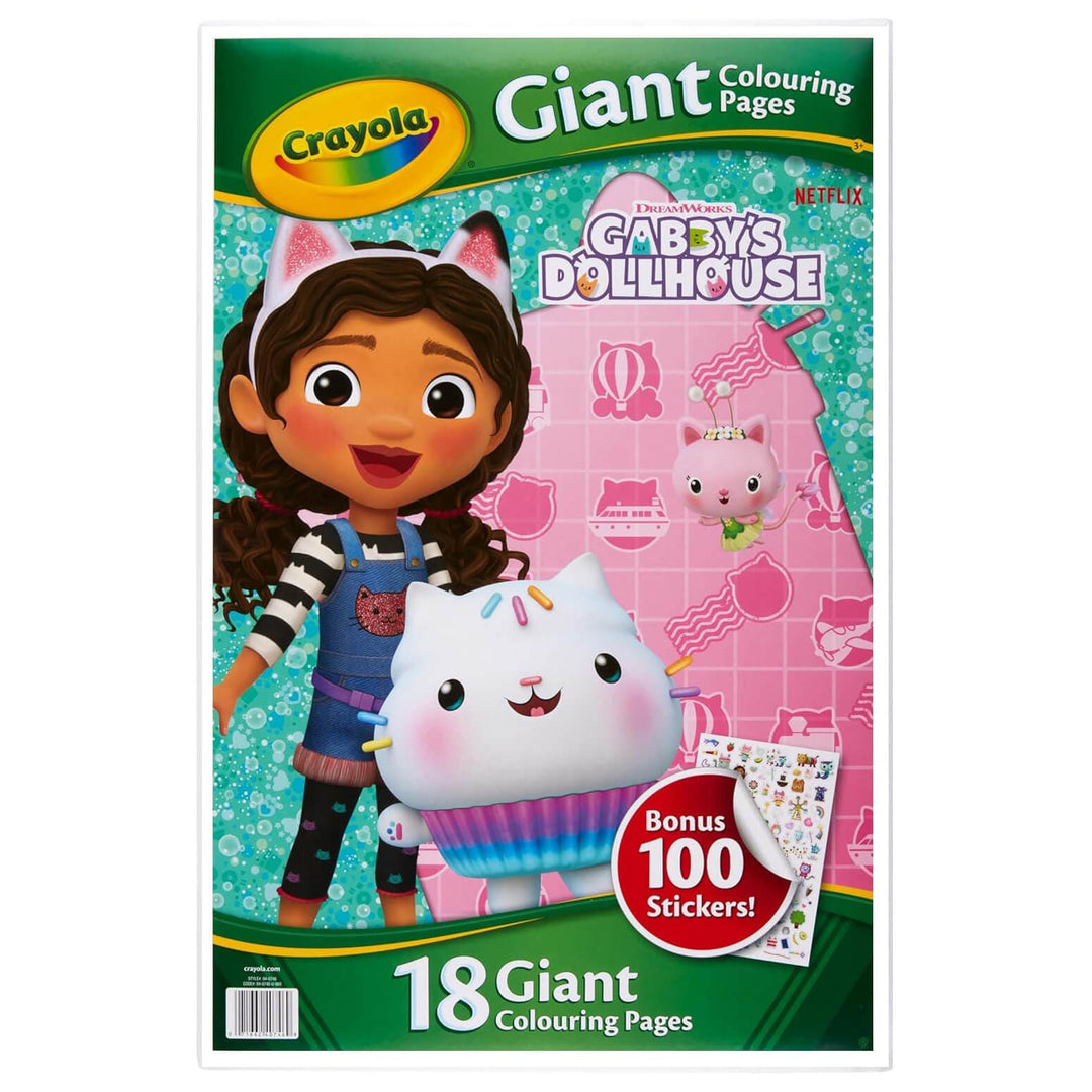 Gabby's Dollhouse giant colouring pages with stickers