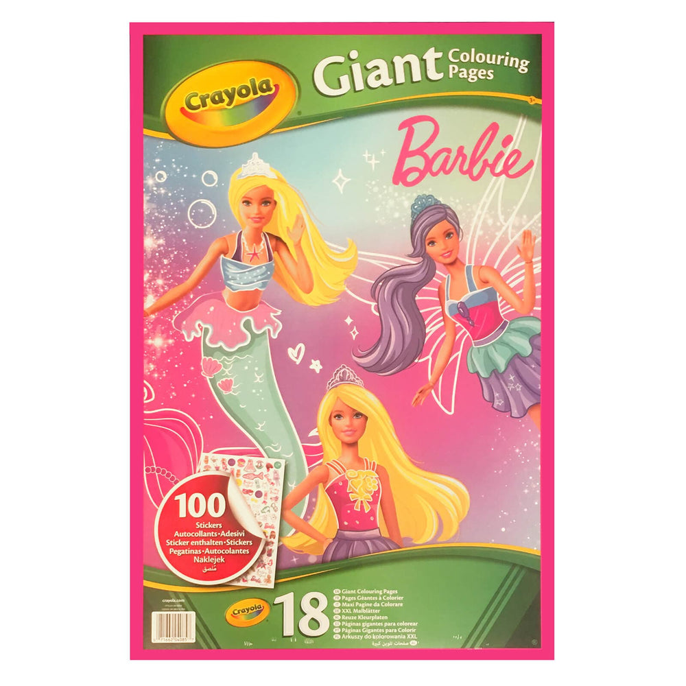 Barbie giant colouring pages with stickers