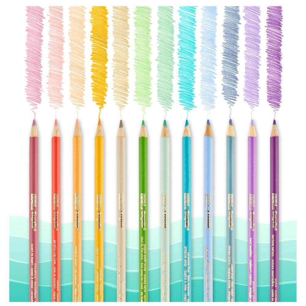 12 colours of kindness pencils for colouring