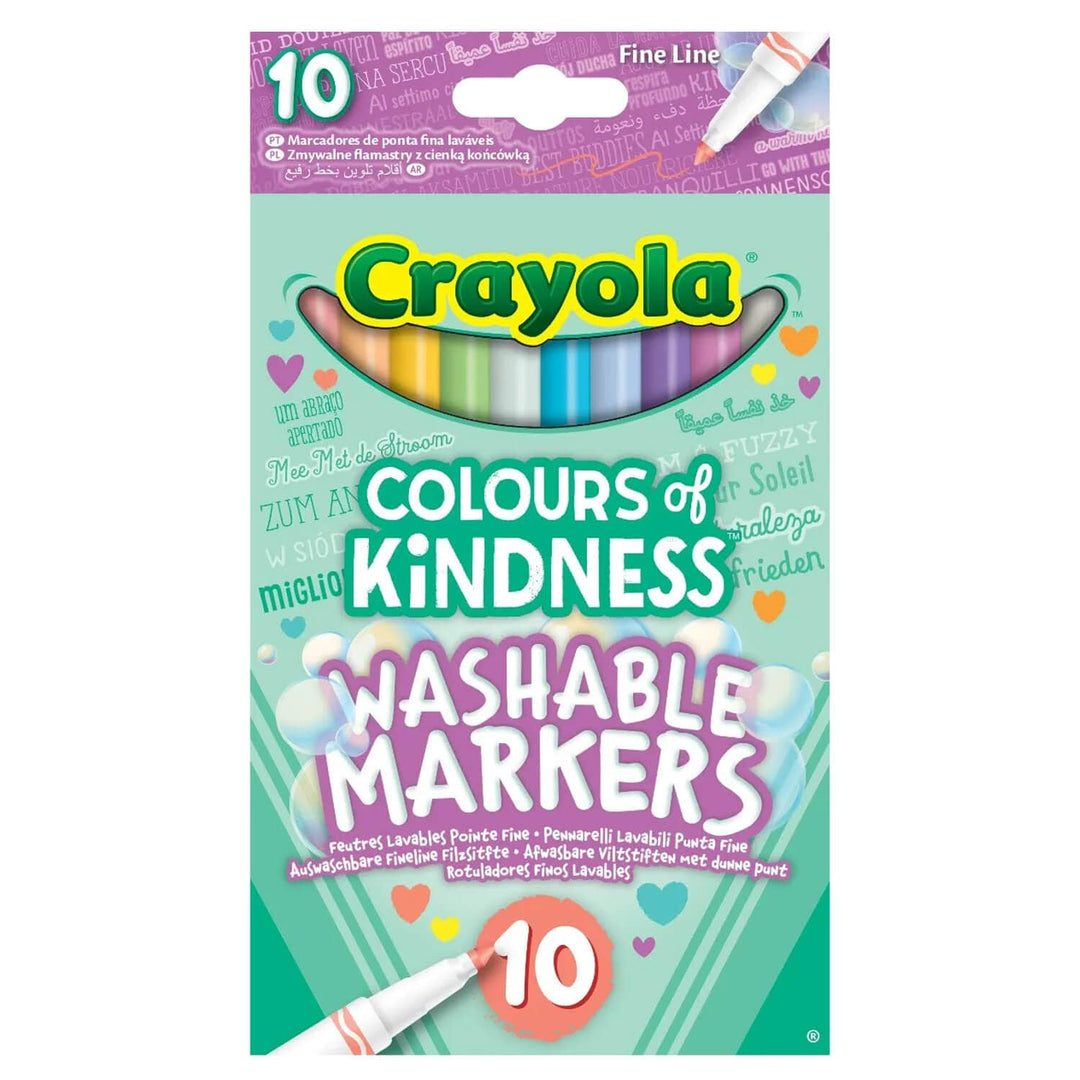 Pack of 10 Caryola Colours of Kindness Washable Markers with fine tips