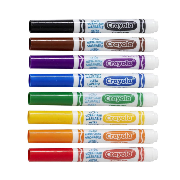 8 different coloured ultra clean washable marker pens