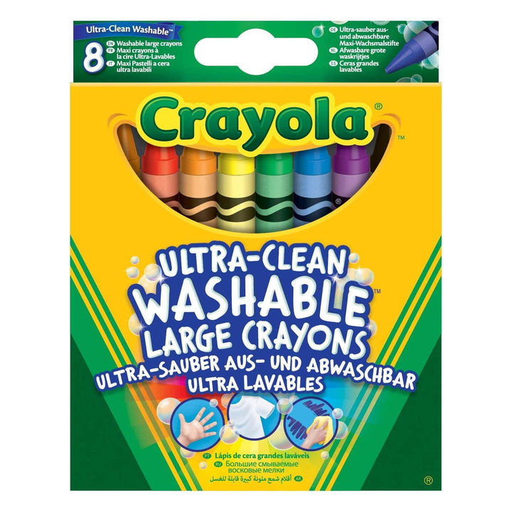 Pack of 8 Ultra clean washable large crayons