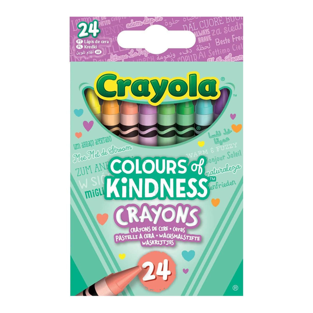 Pack of 24 Colours of Kindness Crayons with limited edition colours