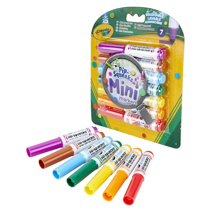 Pack of 7 Washable Mini Markers in assorted colours
