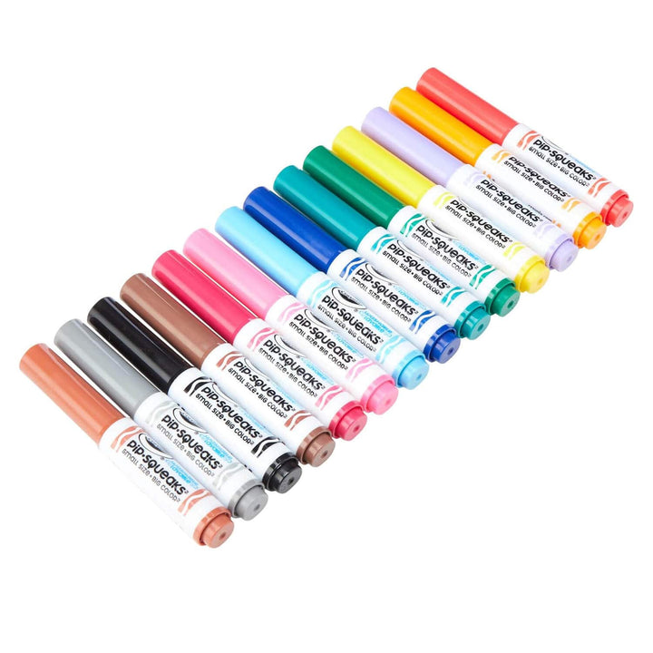 14 different coloured Pip-Squeaks Mini Markers from Crayola 