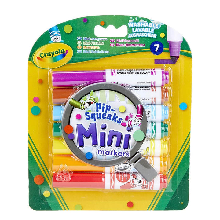 Pack of 7 Pip-Squeaks Mini Markers in assorted colours