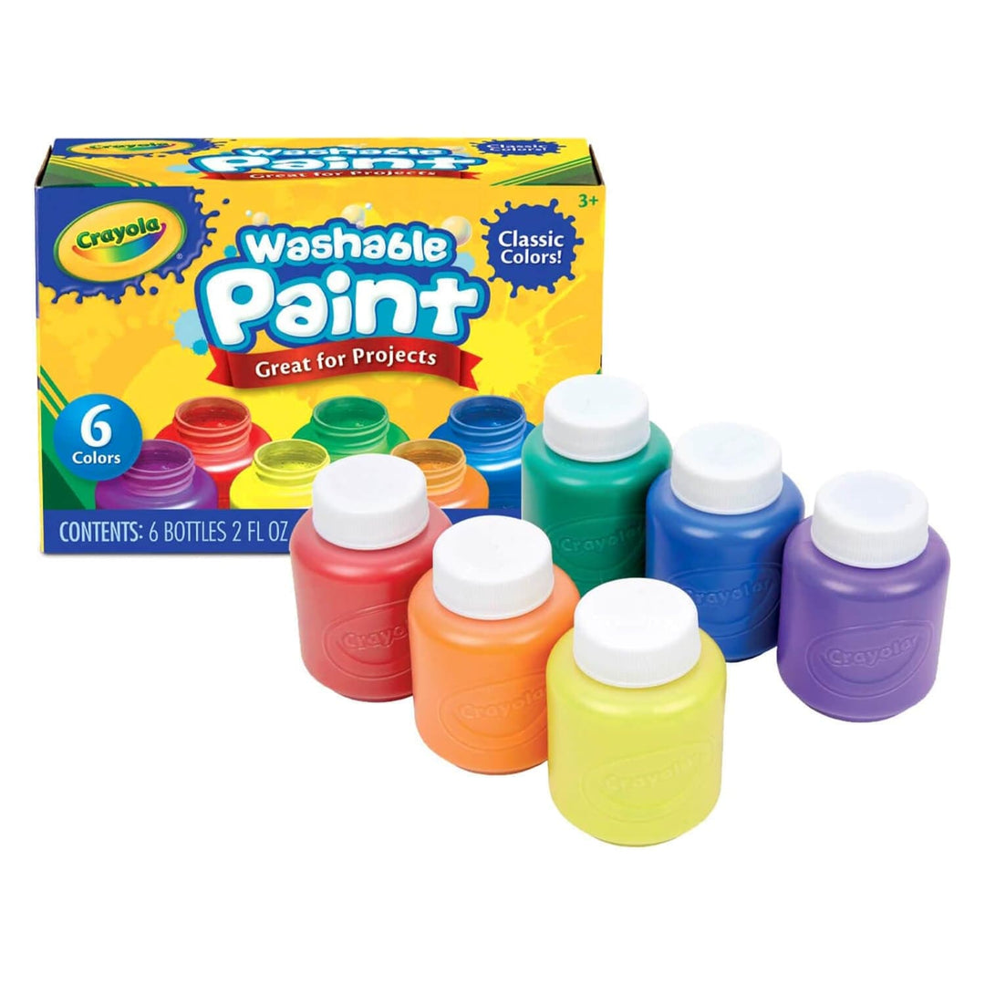 Pack of 6 bottle of kids washable paint from Crayola