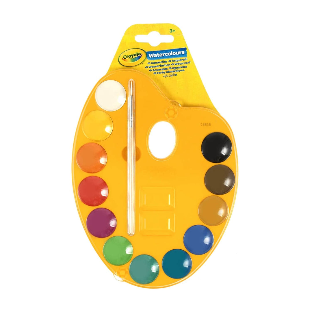 Crayola artist palette with 12 watercolours and brush