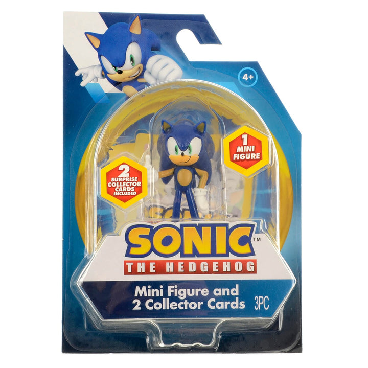 Sonic the Hedgehog mini figure in pack with 2 collector cards