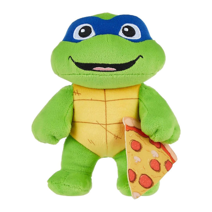 Leonardo Teenage Mutant Ninja Turtle Tot plush soft toy with a slice of pizza