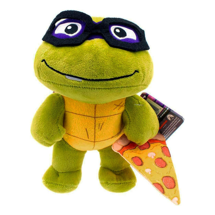 Donatello Teenage Mutant Ninja Turtle Tot plush soft toy with a slice of pizza