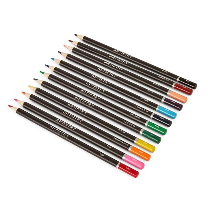 12 brightly coloured pencils for arts and crafts