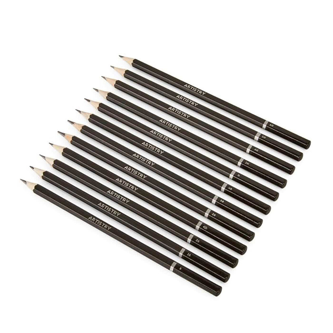 Set of 12 HB pencils for drawing and writing