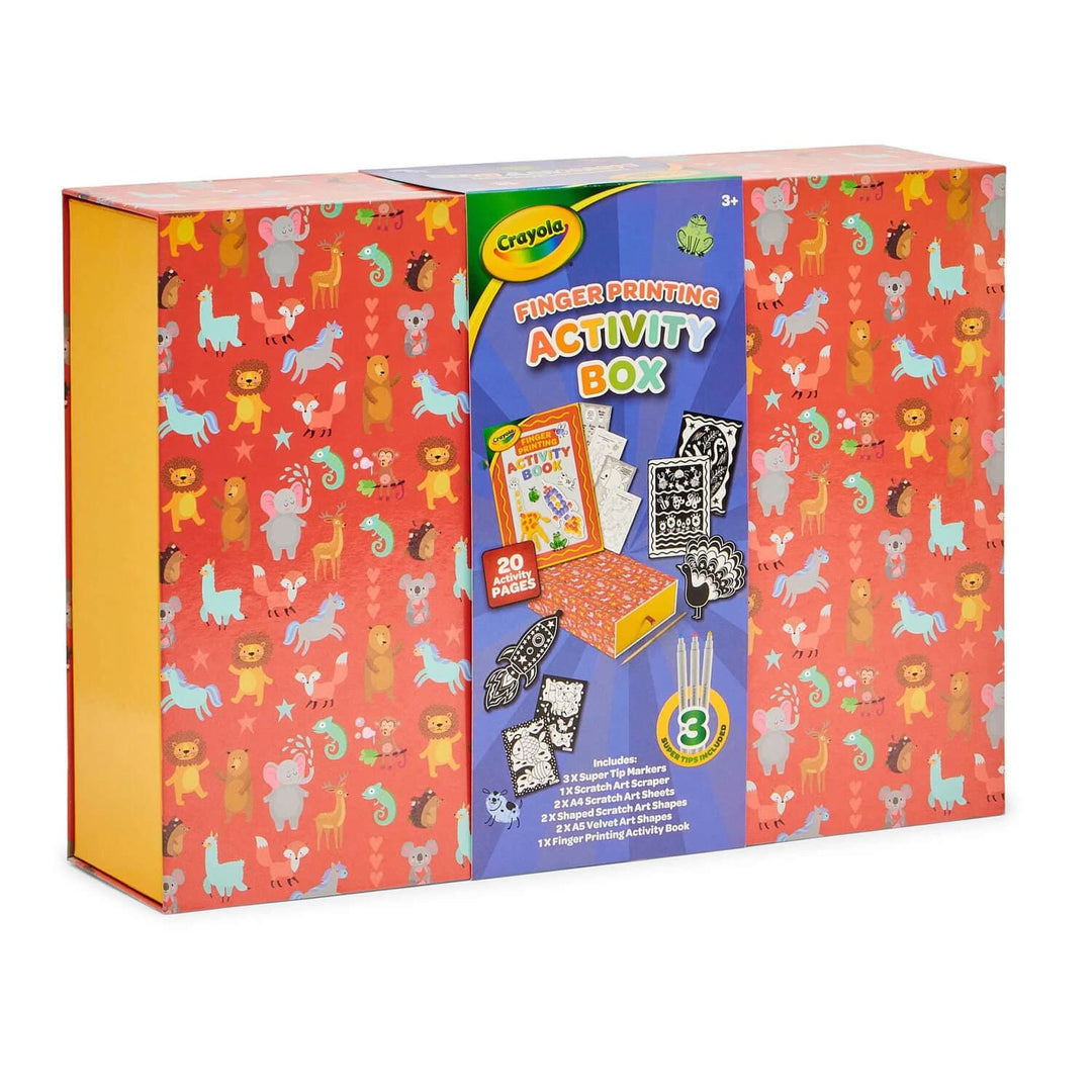 Finger printing activity box with colourful animal print box