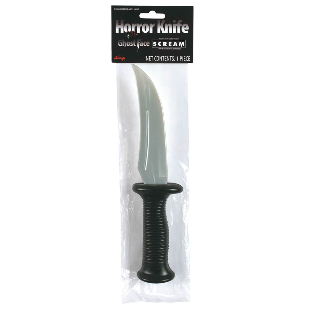 Horror Knife in packaging for Ghost Face Scream fancy dress costumes