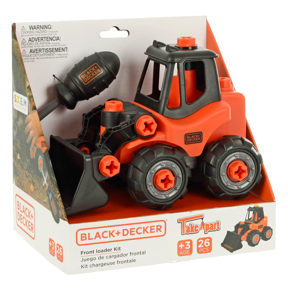 Black + Decker Take Apart front loader kit with screwdriver for kids