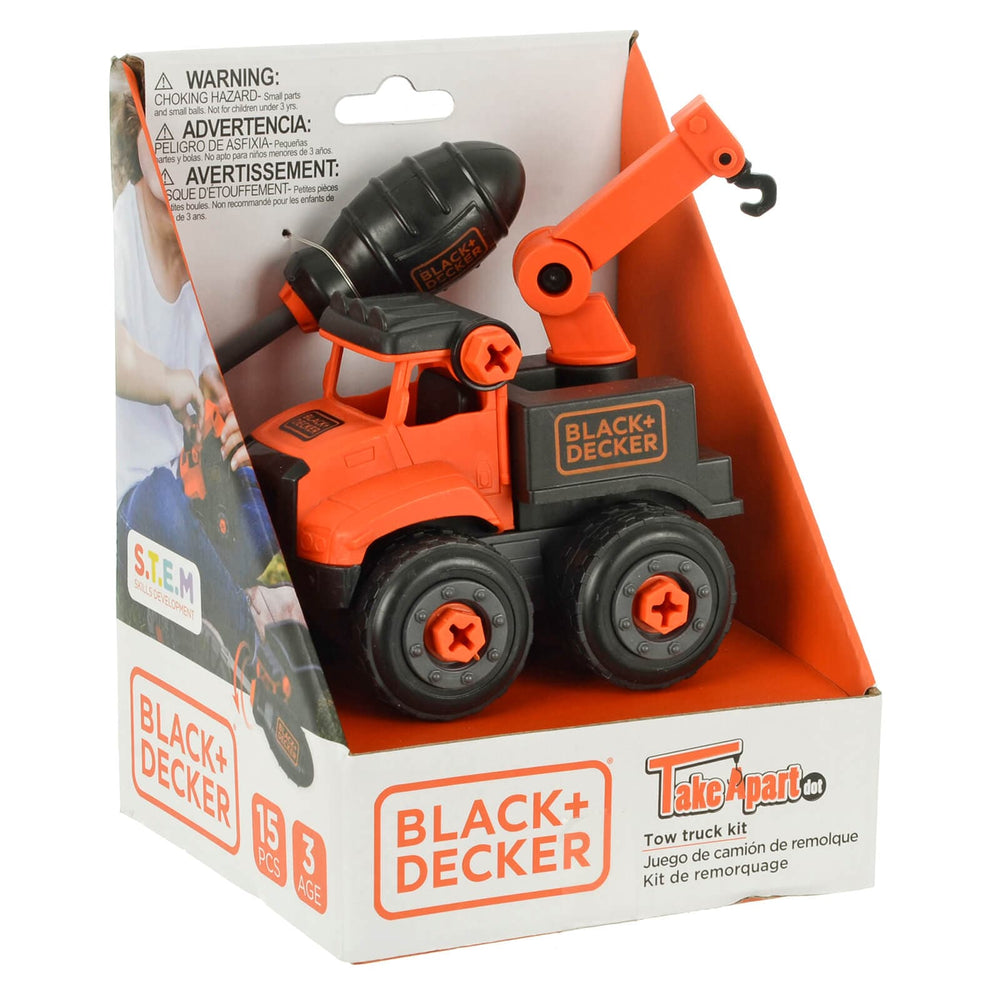 Black + Decker Take Apart Dot Tow Truck Construction kit with kids screwdriver
