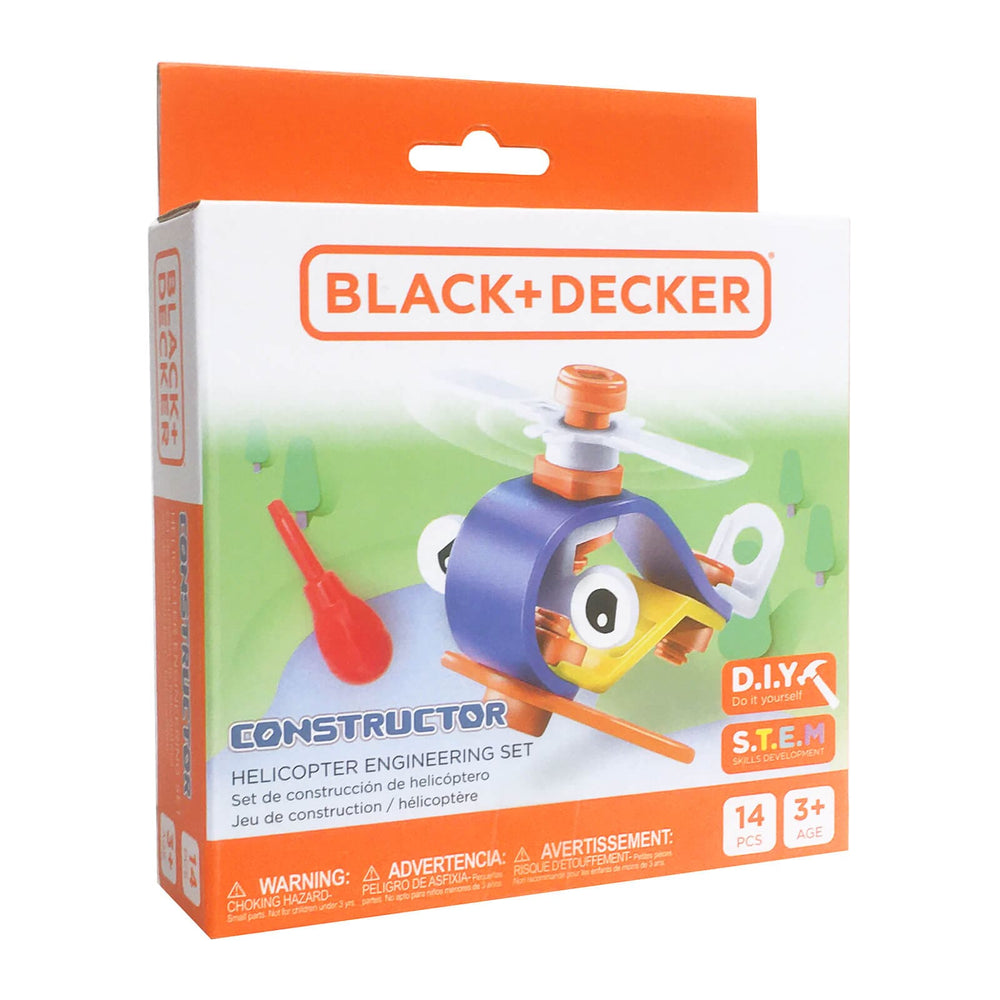 Black + Decker Helicopter engineering set in box with 14 pieces