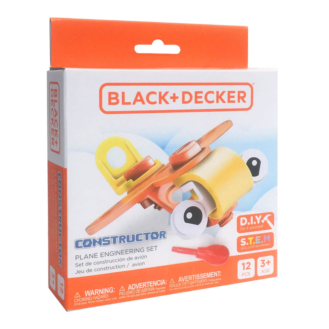 Black + Decker Plane Engineering set in box with 12 pieces