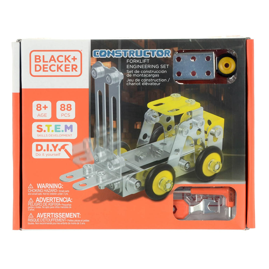 Black + Decker Forklift Engineering set in box with 88 pieces