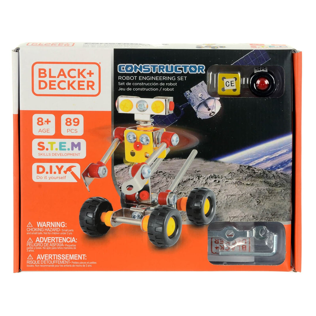 Black + Decker Robot Engineering Set with 89 pieces in box
