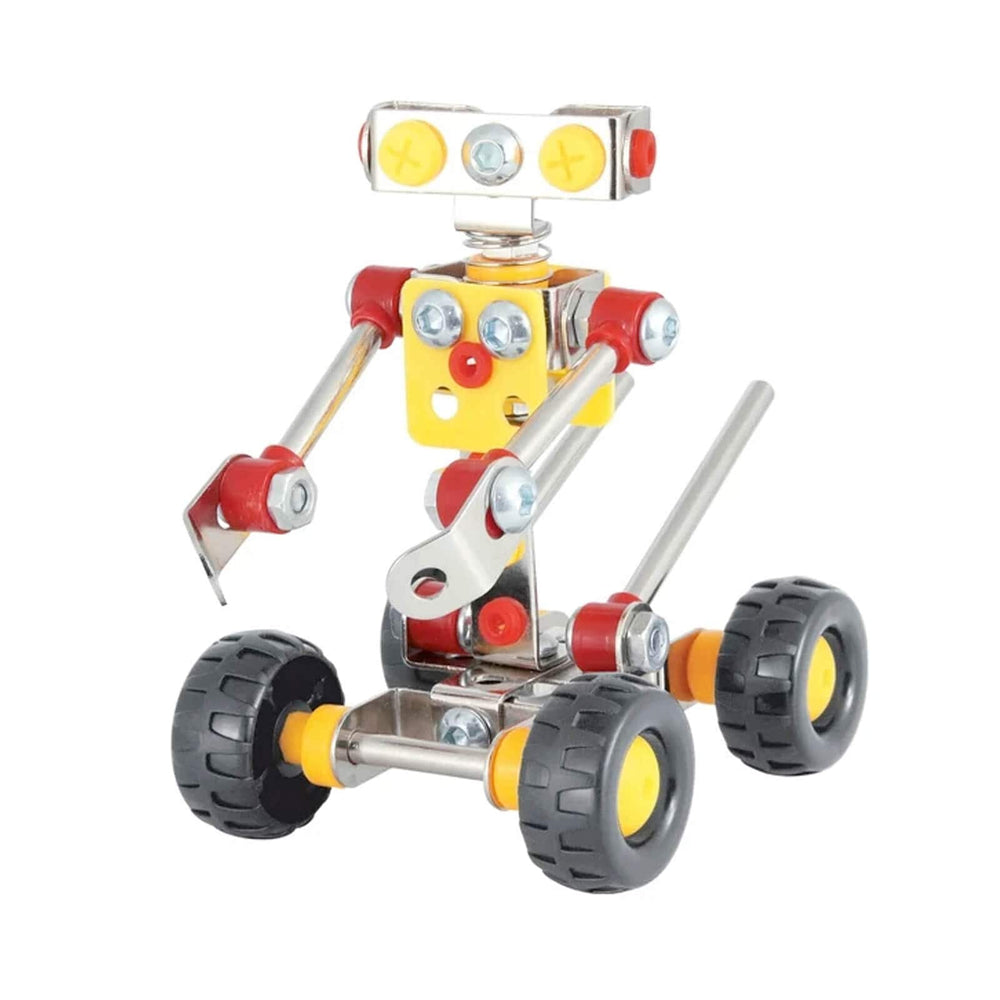 Robot with wheels metal and plastic construction kit for kids