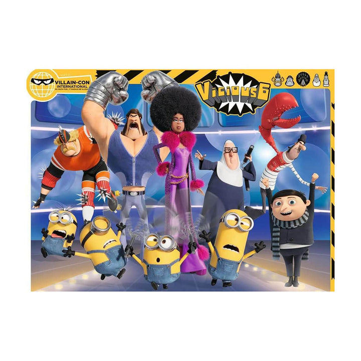 The Vicious 6 characters from Villain-Con International from the movie Minions Rise of Gru
