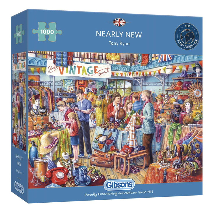 Nearly New scene of a vintage sale image on a 1000 piece jigsaw puzzle