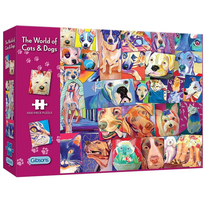 Jigsaw puzzle featuring the world of cats and dogs pet portraits