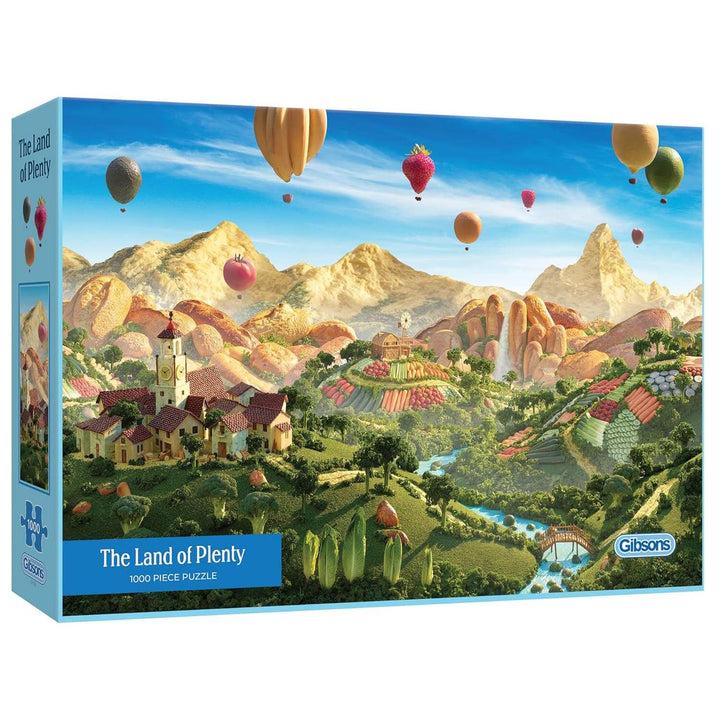 The Land of Plenty 1000 piece jigsaw puzzle it a box