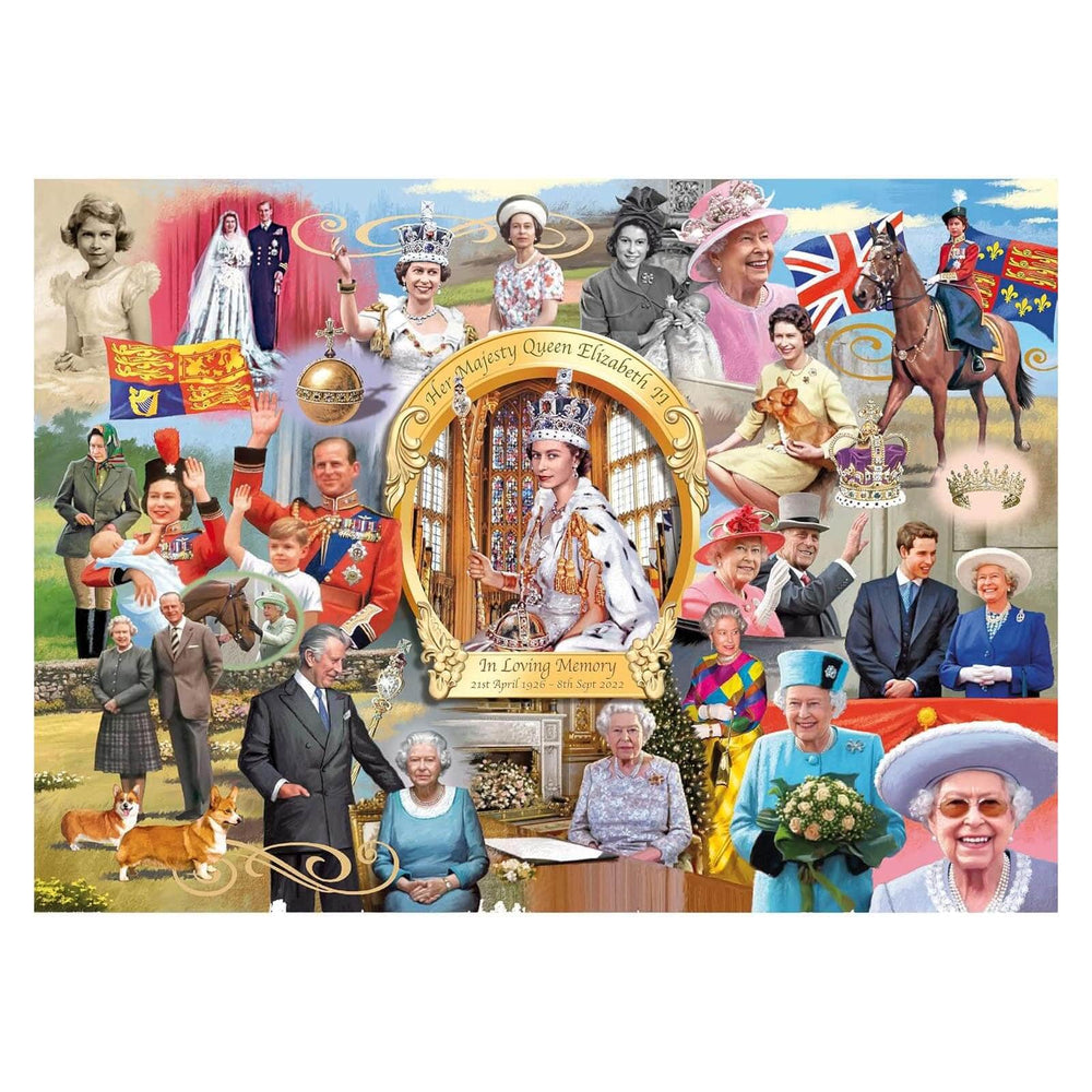 A montage of images of Queen Elizabeth through the years