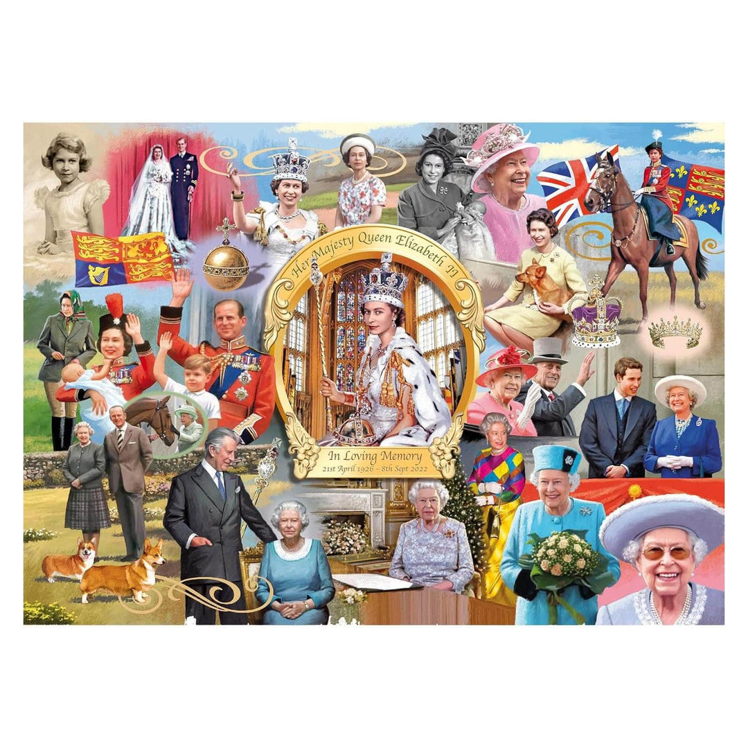 A montage of images of Queen Elizabeth through the years