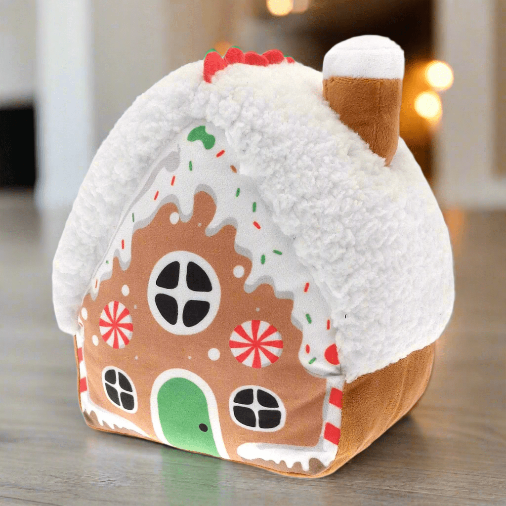 Gingerbread House Novelty Plush Christmas Door Stop Home Decor