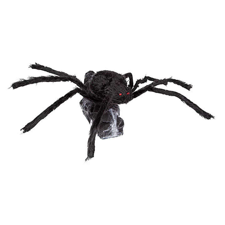 Halloween spider prop with red LED eyes