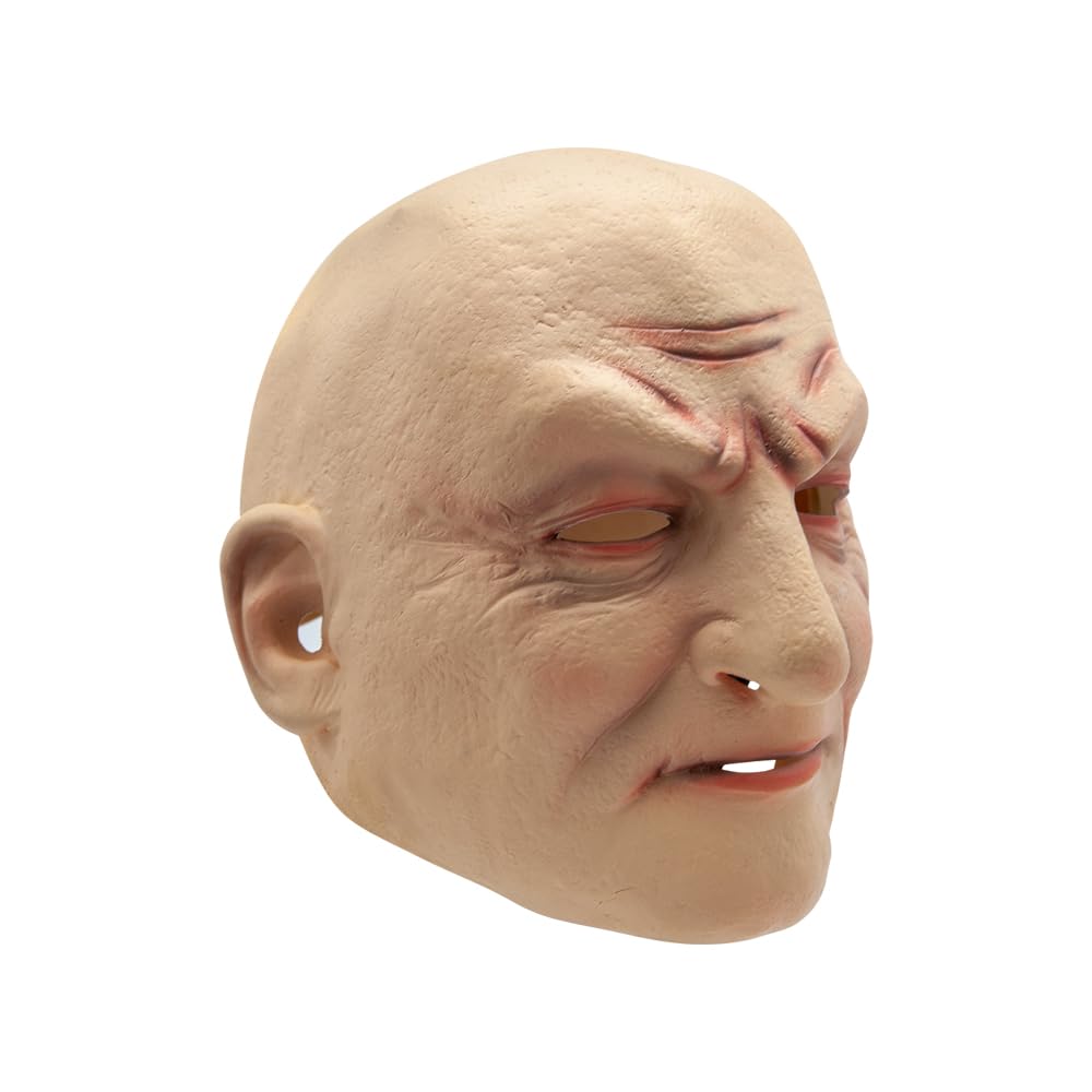 Hard man, bald gangster full head mask for fancy dress costumes