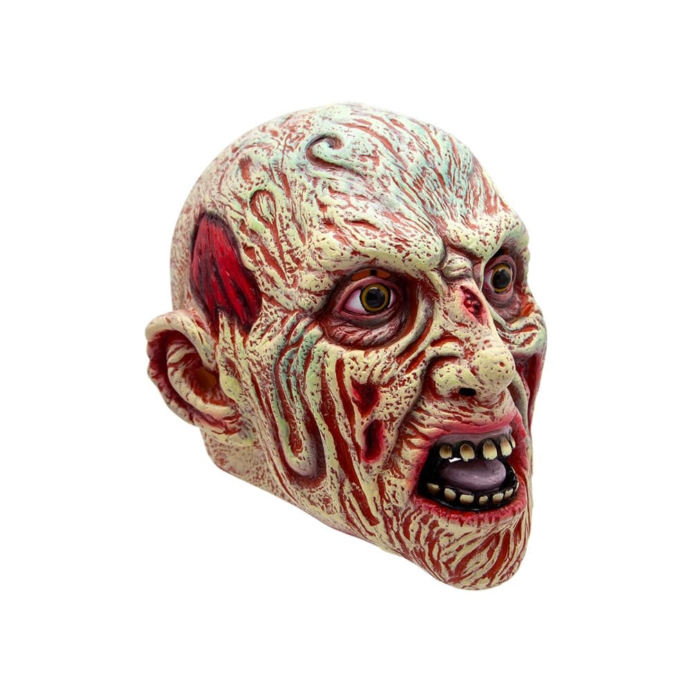 Horror-themed mask with detailed facial features on a white background