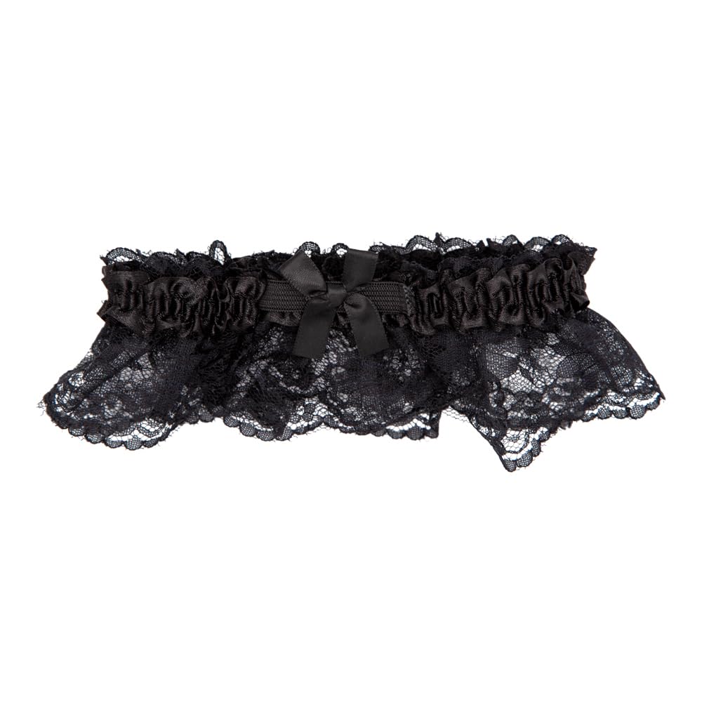 Black lace garter for fancy dress costumes