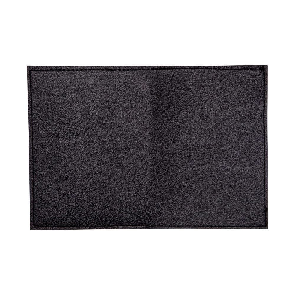 Back of a black wallet on a white background