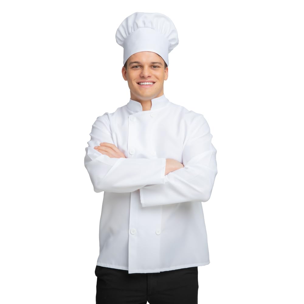 Man wearing a chef's white jacket and hat fancy dress