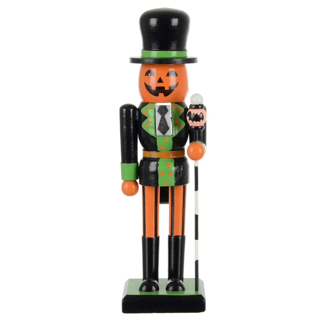 Orange pumpkin Nutcracker figure with top hat