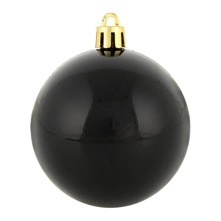 Shiny round black Halloween tree bauble