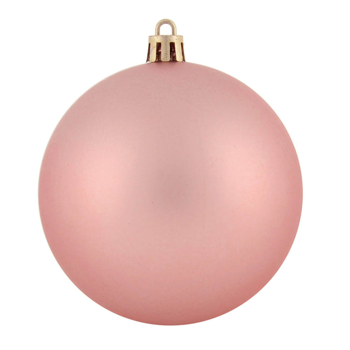 Pink matt round Christmas tree bauble