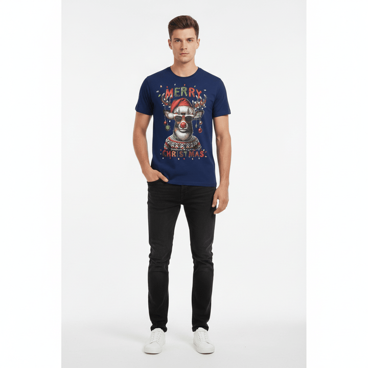 Mens Christmas T-Shirt Novelty Festive Party Tee 100% Cotton